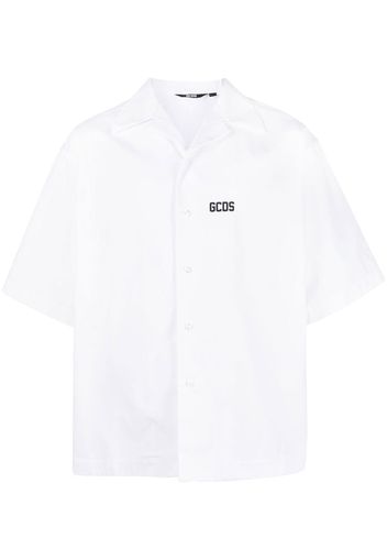 Gcds logo-print bowling shirt - Bianco