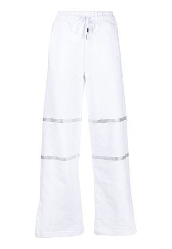 Gcds crystal-embellished track pants - Bianco