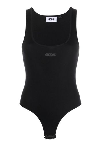 Gcds logo-print sleeveless bodysuit - Nero