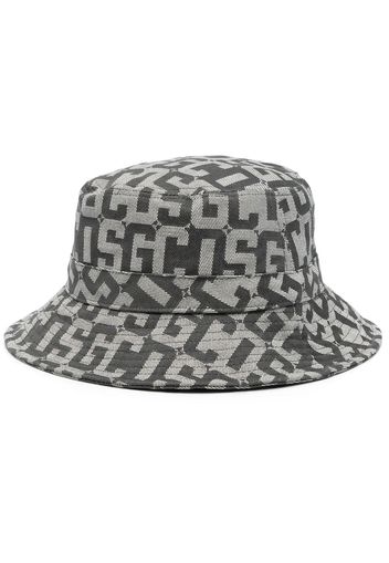 Gcds two-tone monogram jacquard bucket hat - Grigio