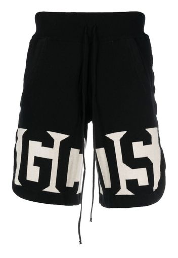 Gcds logo-detail cotton bermuda shorts - Nero