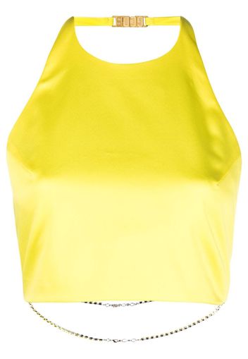 Gcds rhinestone-embellished cropped top - Giallo