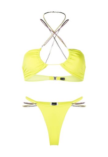 Gcds crystal-embellished bikini set - Verde