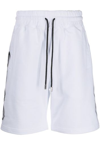 Gcds drawstring cotton track shorts - Bianco