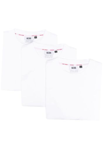 Gcds Set di 3 T-shirt con stampa - Bianco