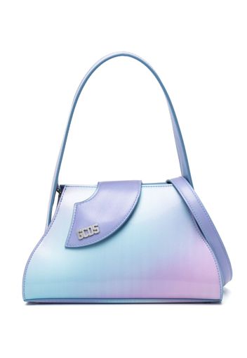 Gcds small Comma holographic tote bag - Blu