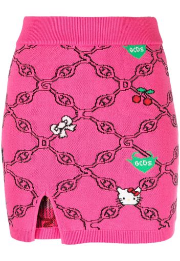 Gcds graphic-print high-waist skirt - Rosa