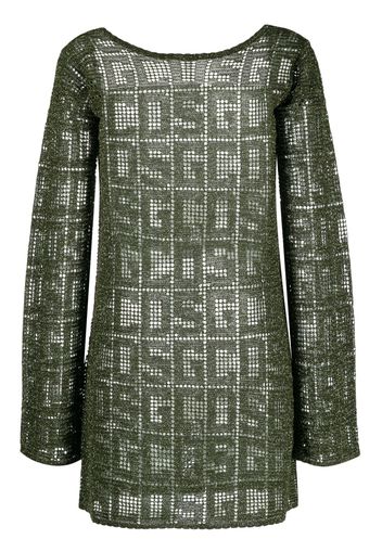 Gcds monogram-knit minidress - Verde