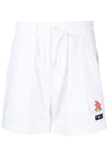 Gcds logo-patch cotton shorts - Bianco