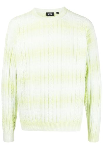 Gcds braid-detailed cotton sweatshirt - Verde