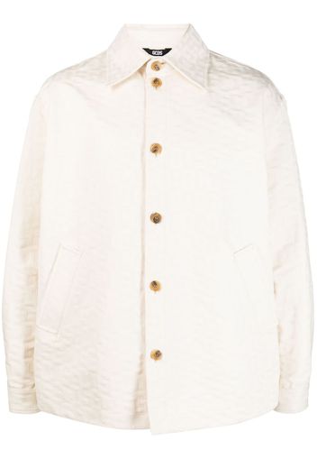 Gcds monogram-pattern cotton shirt jacket - Toni neutri