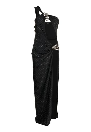 Gcds Bling chain long dress - Nero