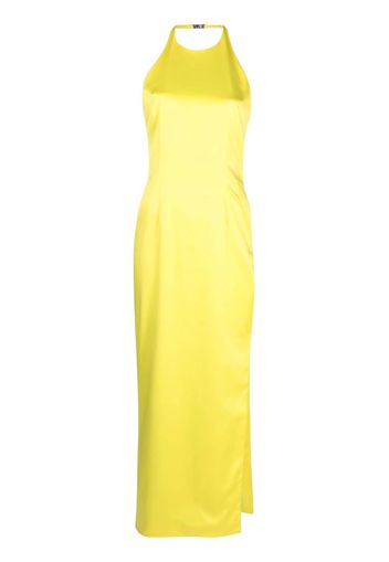 Gcds halterneck satin-finish dress - Giallo