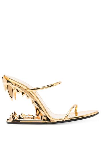 Gcds metallic 105mm heeled sandals - Oro