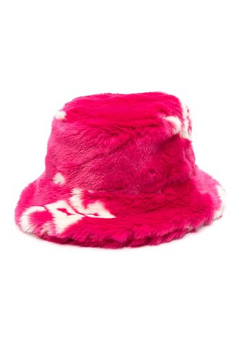 Gcds Cappello bucket in finta pelliccia - Rosa