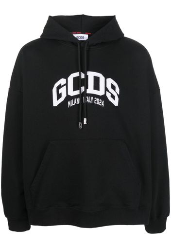 Gcds Felpa Lounge Logo con cappuccio - Nero