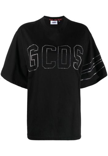 Gcds crystal-logo cotton T-shirt - Nero
