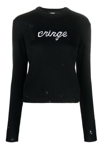 Gcds Cringe Sweater distressed-effect jumper - Nero