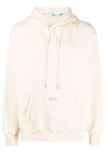 Gcds logo-detail drawstring hoodie - Toni neutri