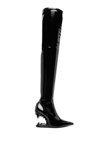 Gcds Morso 120mm vinyl boots - Nero