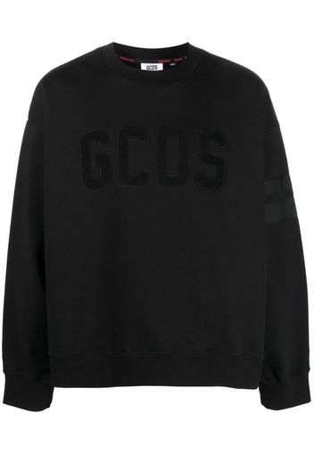 Gcds flocked-logo cotton sweatshirt - Nero