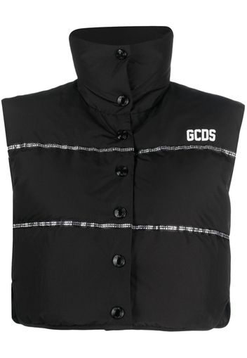 Gcds Bling Gcds Puffer Vest - Nero