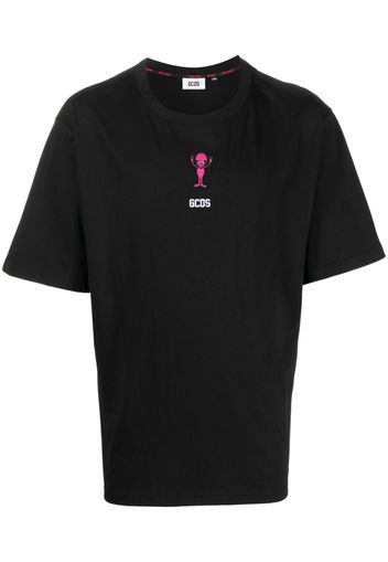 Gcds Wirdo Win logo-print cotton T-shirt - Nero