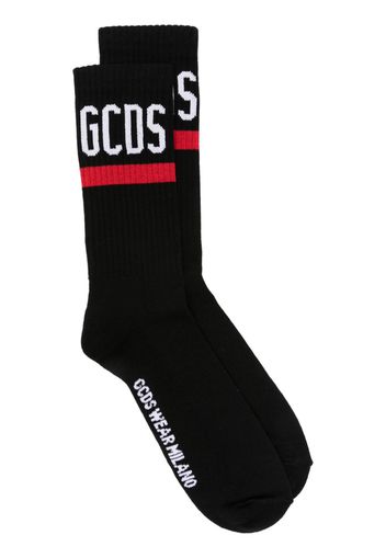 Gcds intarsia-logo crew socks - Nero