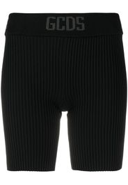 Gcds ribbed-knit cycling shorts - Nero