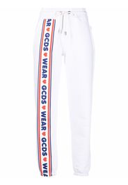 Gcds logo-print cotton track pants - Bianco