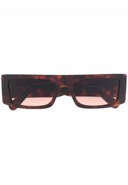 Gcds tortoiseshell rectangular-frame sunglasses - Marrone