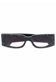 Gcds marble-effect rectangular-frame sunglasses - Nero