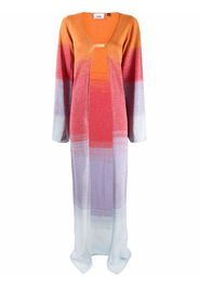 Gcds lurex dégradé knitted long cardigan - Viola