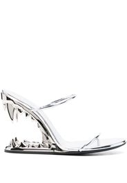 Gcds metallic 105mm heeled sandals - Argento