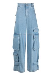 Gcds cargo-pocket wide-leg jeans - Blu
