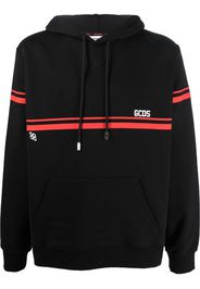 Gcds stripe-detail cotton hoodie - Nero