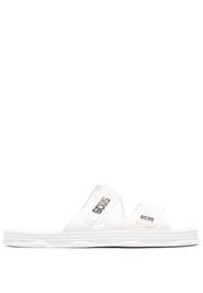 Gcds logo-print flat slides - Bianco