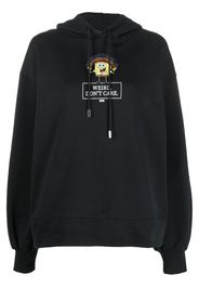 Gcds graphic-print cotton hoodie - Nero