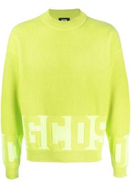 Gcds intarsia-knit logo jumper - Verde