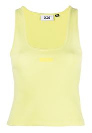 Gcds logo-print cotton tank top - Verde