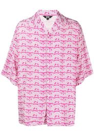 Gcds wave printed bowling shirt - Rosa