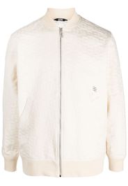 Gcds monogram-jacquard bomber jacket - Toni neutri