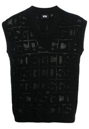 Gcds monogram macramé gilet - Nero