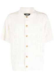 Gcds logo-embroidered short-sleeve shirt - Bianco