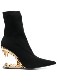 Gcds Morso pointed ankle boots - Nero