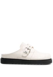 Gcds monogram-print buckled mules - Bianco