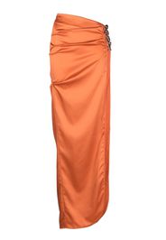 Gcds slit-detail satin maxi skirt - Arancione