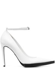 Gcds 110mm pointed leather pumps - Bianco