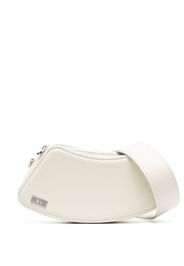 Gcds small Comma leather crossbody bag - Toni neutri