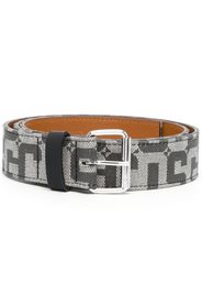 Gcds Monogram jacquard leather belt - Grigio